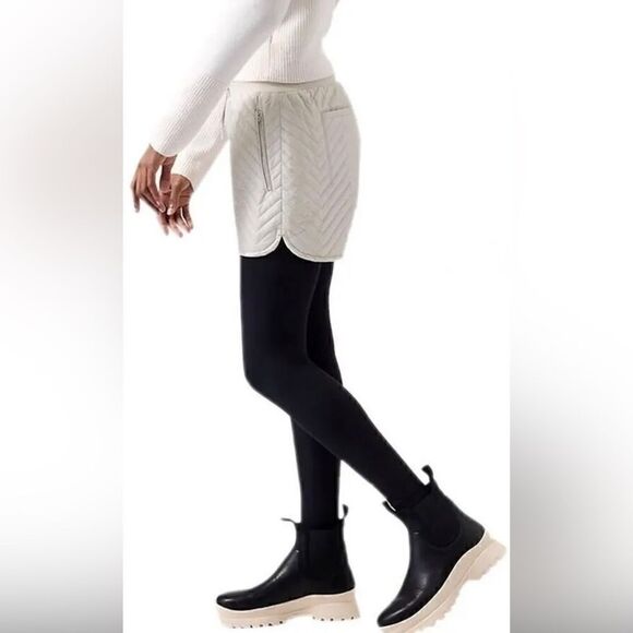 Athleta Apres Ski Short Size 10 White NWT $89 Drawstring Waist With Pockets - Picture 3 of 7